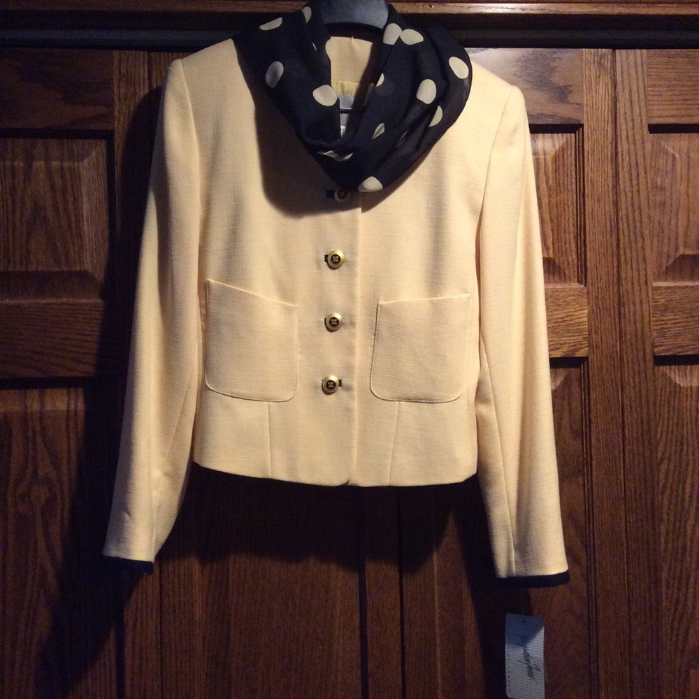 Jacqueline Ferrar Jacket in Yellow & Navy NWT